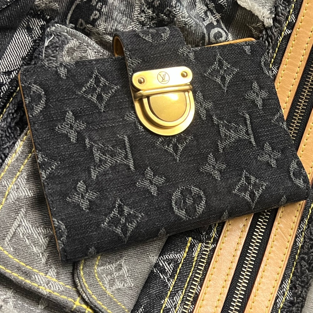 💯 AUTHENTIC Patchwork BLACK/GREY Denim LOUIS VUITTON